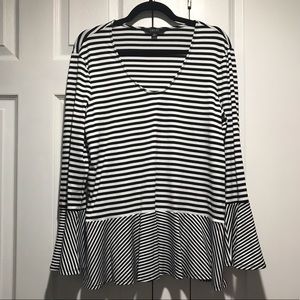 💜 Striped Peplum Style Top